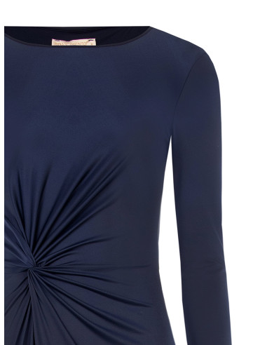 Robe midi en maille avec fronces sur le devant Rinascimento