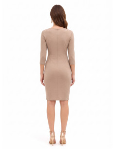 Robe fourreau en polyviscose avec décolleté en V et détail à agrafes Rinascimento 2