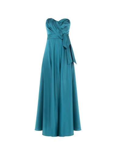 Robe longue en satin avec fente sur le devant Rinascimento