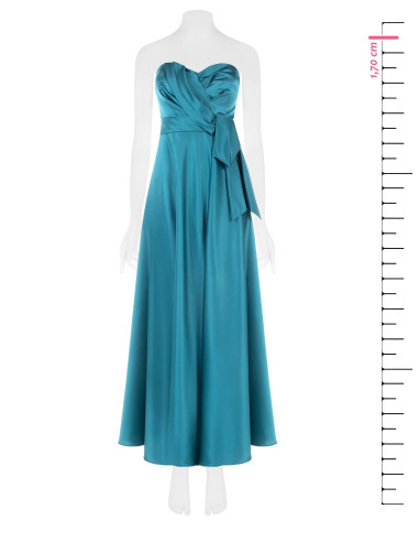 Robe longue en satin avec fente sur le devant Rinascimento