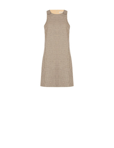 Robe courte trapèze à petits carreaux Rinascimento