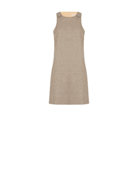 Robe courte trapèze à petits carreaux Rinascimento