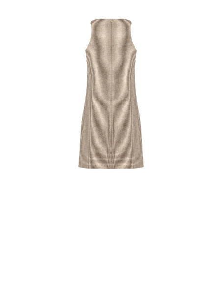 Robe courte trapèze à petits carreaux Rinascimento