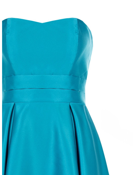 Robe courte évasée en satin avec jupe asymétrique Rinascimento