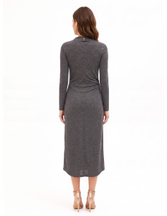 Robe longue en maille froncée sur un côté Rinascimento 2