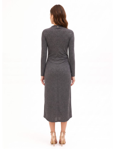 Robe longue en maille froncée sur un côté Rinascimento