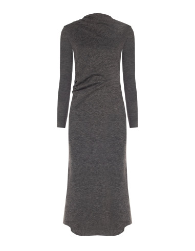 Lange gebreide jurk met rimpeldetail aan één zijde Rinascimento