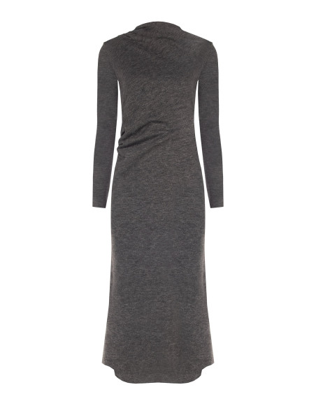 Robe longue en maille froncée sur un côté Rinascimento