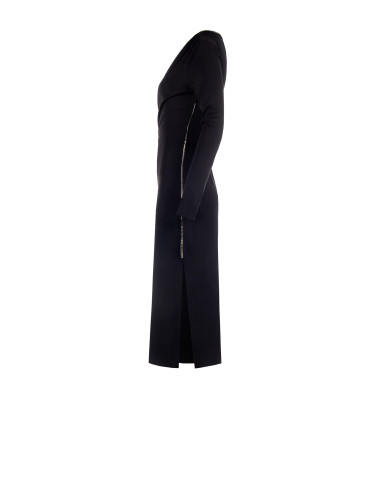 Robe midi fourreau en maille avec encolure dorée Rinascimento