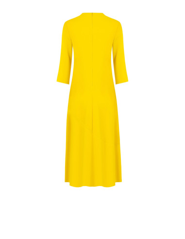 Robe midi fluide en satin mat avec bas asymétrique Rinascimento