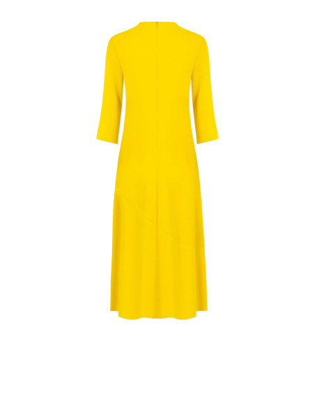 Robe midi fluide en satin mat avec bas asymétrique Rinascimento