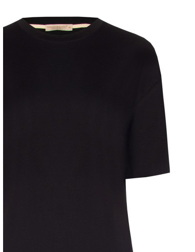 Robe longue style T-shirt en coton avec bas en dentelle Rinascimento