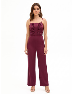 Combinaison intégrale en satin avec bustier froncé Rinascimento