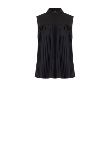 Top ample en georgette plissée Rinascimento