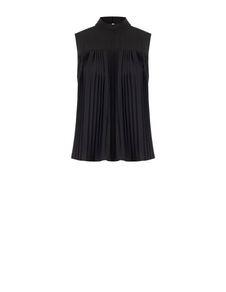 Top ample en georgette plissée Rinascimento