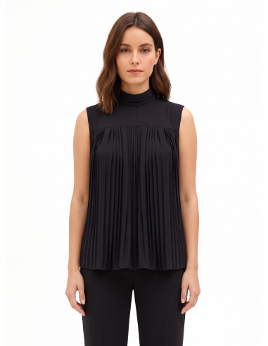 Top ample en georgette plissée Rinascimento
