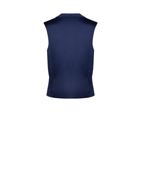 Blouse en satin à col V croisé et drapé Rinascimento