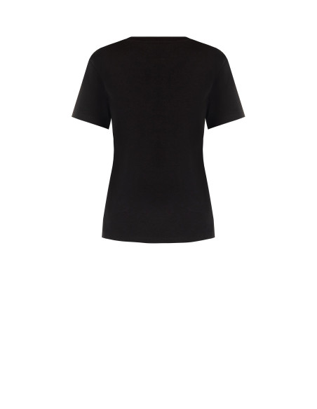 Regular T-shirt van katoen met volant en sieradendetail Rinascimento