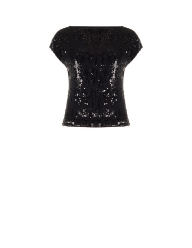 Top cintré et court recouvert de paillettes Rinascimento