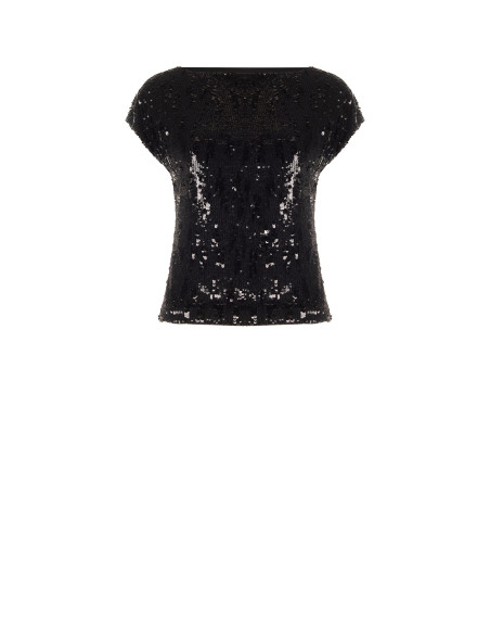 Top cintré et court recouvert de paillettes Rinascimento