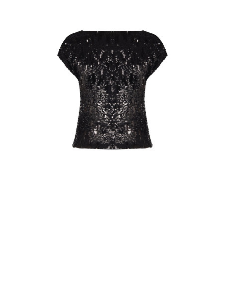 Top cintré et court recouvert de paillettes Rinascimento
