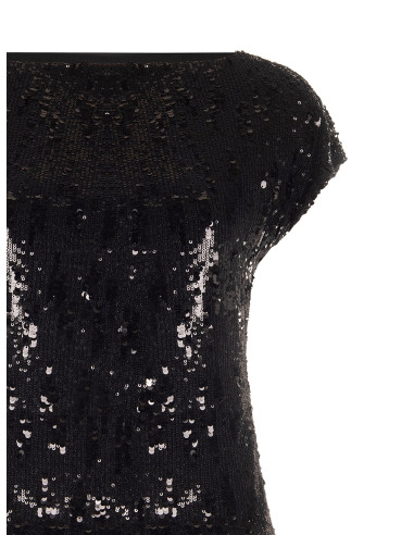 Top cintré et court recouvert de paillettes Rinascimento