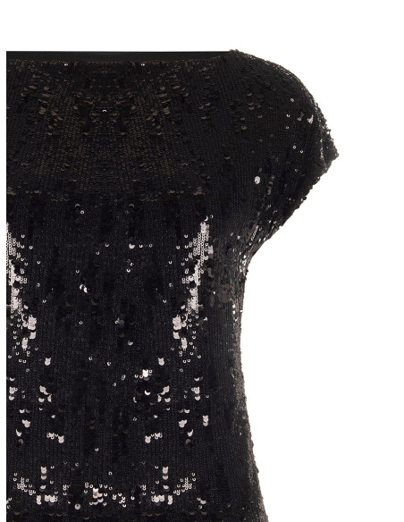 Top cintré et court recouvert de paillettes Rinascimento