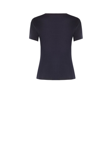 T-shirt regular en coton mélangé avec logo brodé Rinascimento