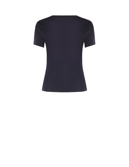 T-shirt regular en coton mélangé avec logo brodé Rinascimento