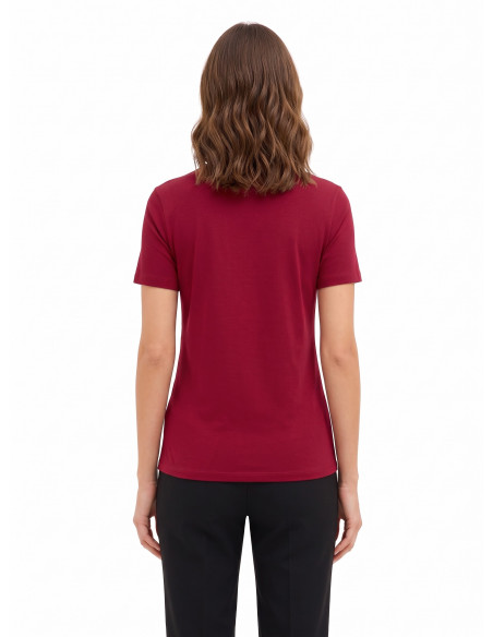 T-shirt regular en coton avec logo imprimé en relief Rinascimento