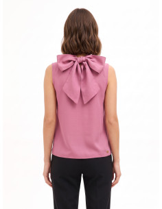 Vloeiende blouse van lyocellmix met strik aan de achterkant Rinascimento 2
