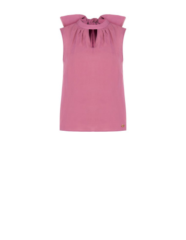 Blouse fluide en mélange de lyocell avec nœud dans le dos Rinascimento