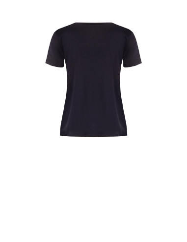 T-shirt regular en mélange de coton avec motif logo RR floqué Rinascimento