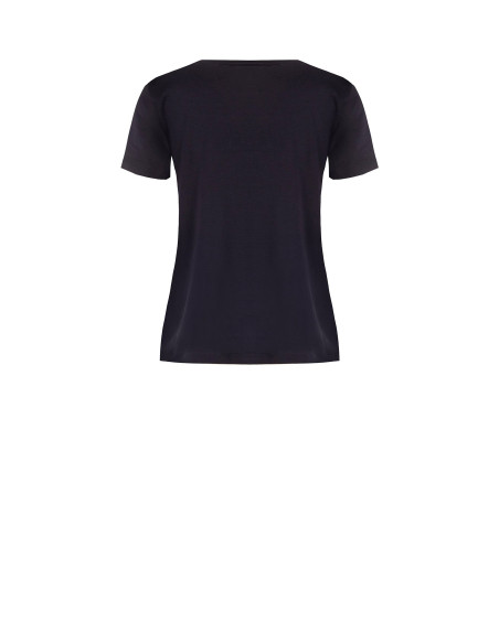 T-shirt regular en mélange de coton avec motif logo RR floqué Rinascimento
