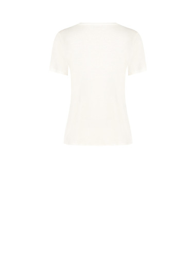 T-shirt regular en coton avec imprimé géométrique et détails laminés Rinascimento