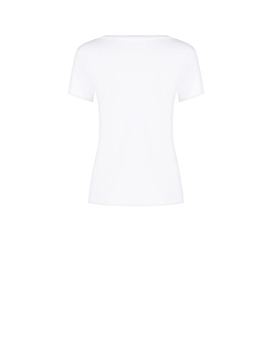 T-shirt regular en coton mélangé avec imprimé de défilé floqué Rinascimento