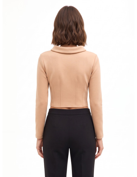 Pull court en néoprène léger avec poignets de chemise Rinascimento