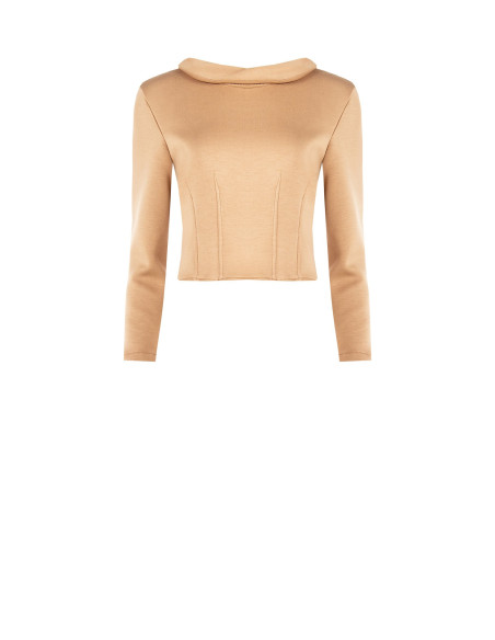 Pull court en néoprène léger avec poignets de chemise Rinascimento