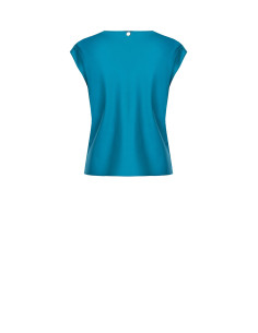 Vloeiende satijnen blouse met V-hals Rinascimento 2