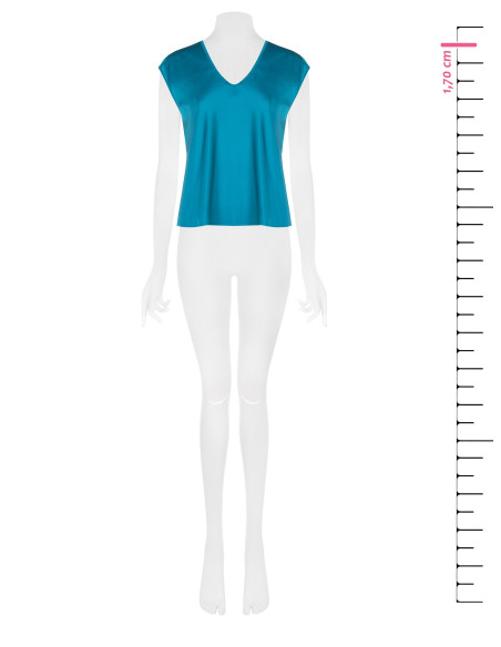 Blouse fluide en satin à col en V Rinascimento