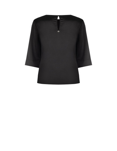 Blouse ample en satin avec découpe et fronces sur une épaule Rinascimento