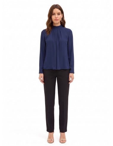 Blouse fluide en georgette avec plis sur le devant Rinascimento