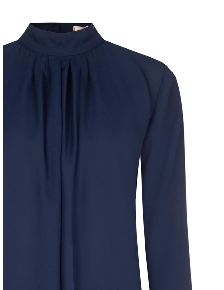Blouse fluide en georgette avec plis sur le devant Rinascimento