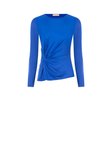 Nauwsluitende top van jersey met rimpeldetail aan de zijkant Rinascimento