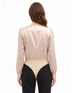 Body ample en satin avec décolleté en V croisé et nœud Rinascimento 2