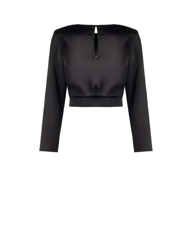 Blouse crop en satin à bretelles Rinascimento