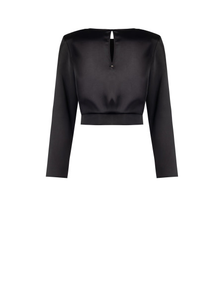 Blouse crop en satin à bretelles Rinascimento