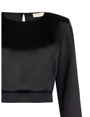 Blouse crop en satin à bretelles Rinascimento
