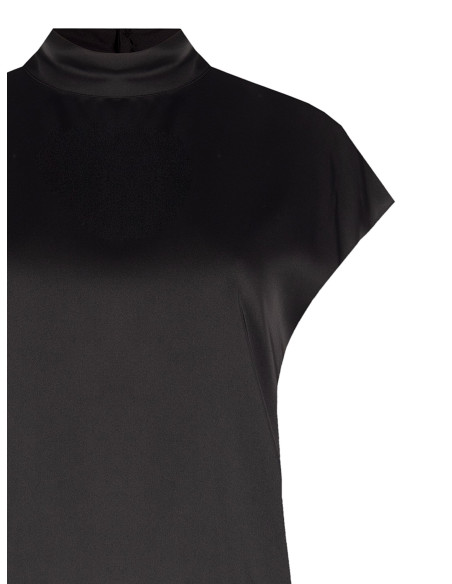 Ruime satijnen coltrui-blouse Rinascimento