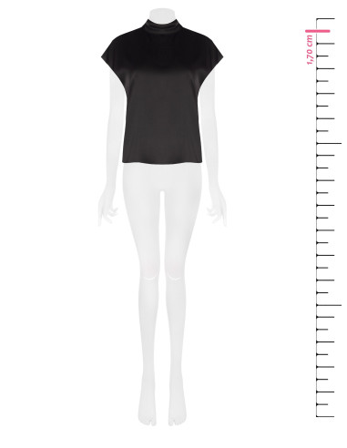 Blouse ample à col roulé en satin Rinascimento